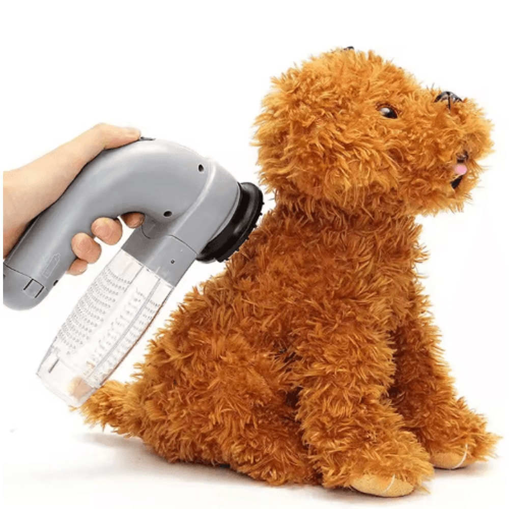 Portable Pet Hair Vacuum Grooming Brush With Electric Massage And Dual Cleaning Function 0