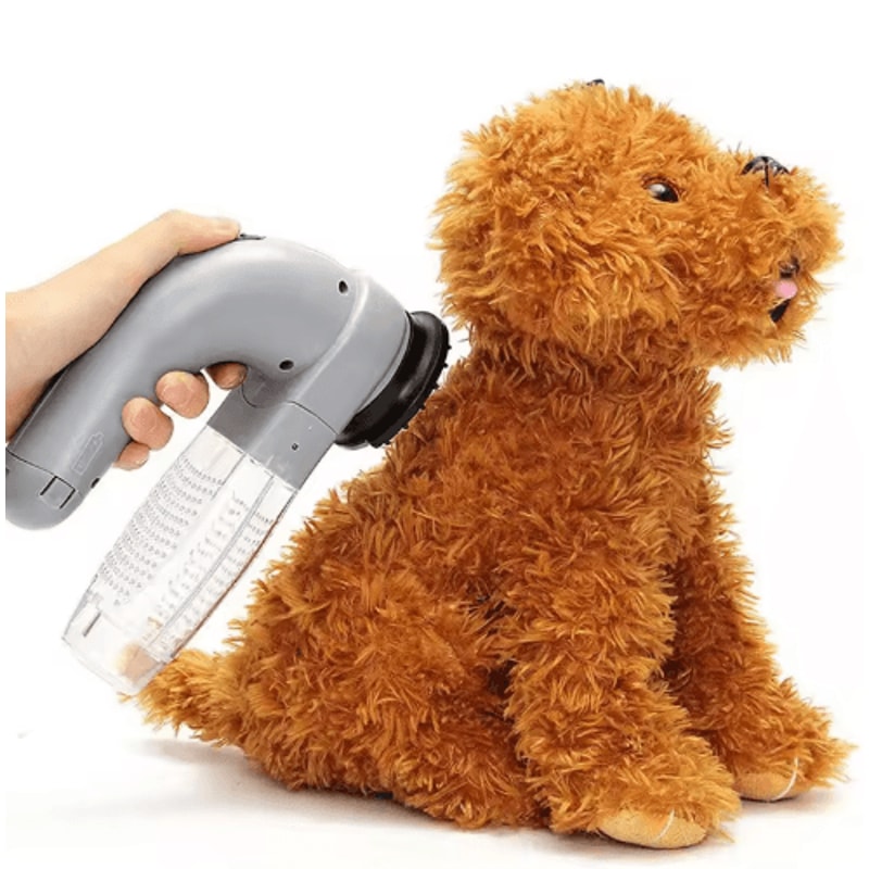 Portable Pet Hair Vacuum Grooming Brush With Electric Massage And Dual Cleaning Function 0