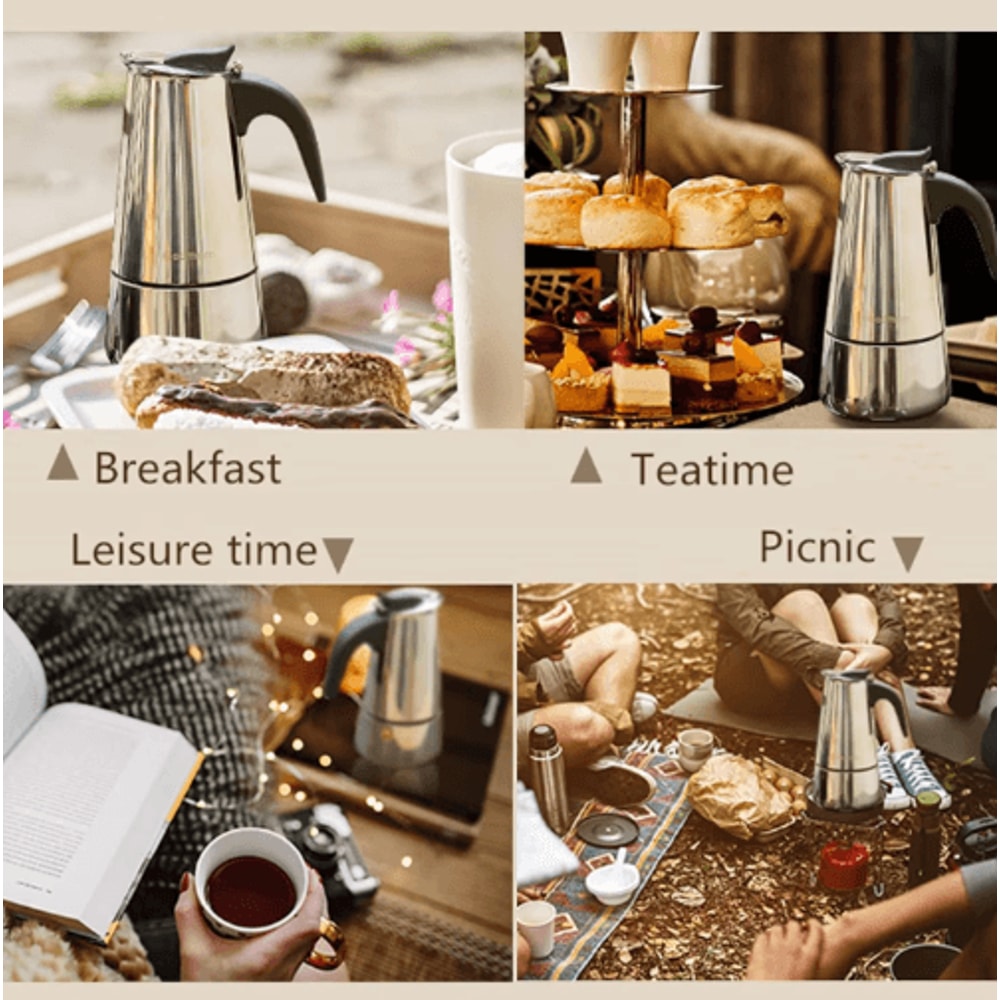 Stovetop Moka Pot Espresso Maker 469 Cup Italian Coffee Percolator 8