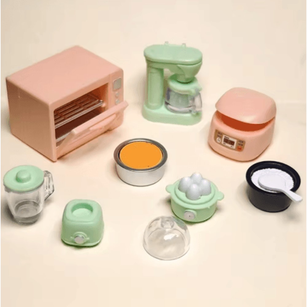 1is To12 Scale Mini Kitchen Playset With Microwave Rice Cooker Realistic Appliance 5