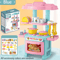 Mini Kitchen Counter Play Set DIY Pretend Cooking Toy With Food Tableware 1