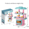 Mini Kitchen Counter Play Set DIY Pretend Cooking Toy With Food Tableware 3