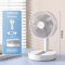 USB Foldable Mini Fan With 4 Speeds Timer Portable Rechargeable Table Fan 2