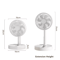 USB Foldable Mini Fan With 4 Speeds Timer Portable Rechargeable Table Fan 5