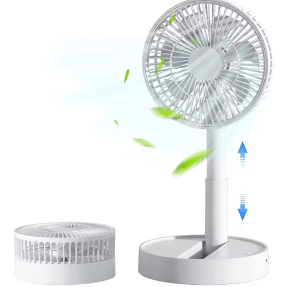 USB Foldable Mini Fan With 4 Speeds Timer Portable Rechargeable Table Fan 0