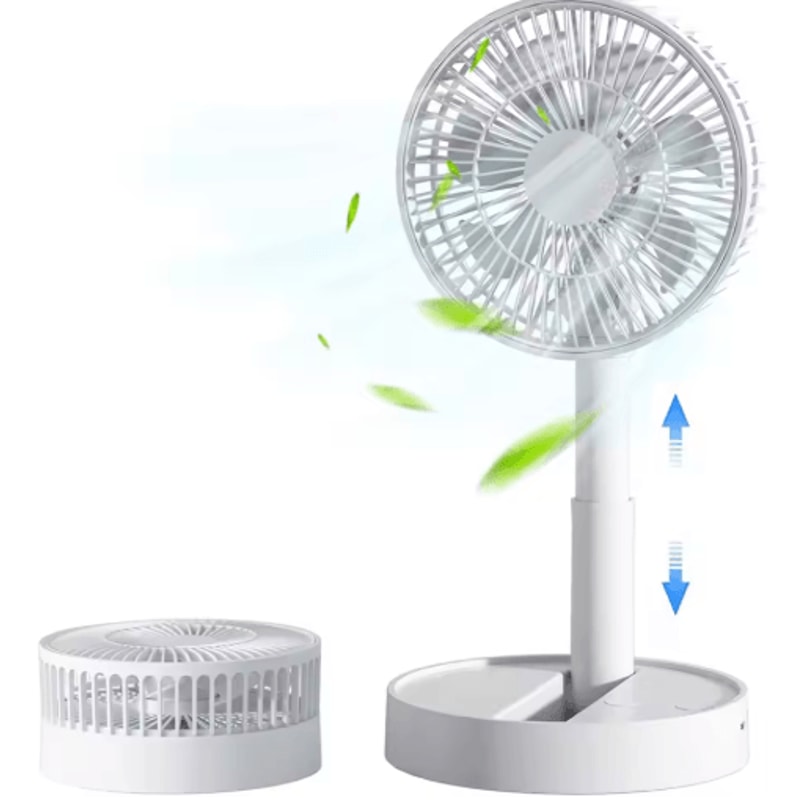 USB Foldable Mini Fan With 4 Speeds Timer Portable Rechargeable Table Fan 0