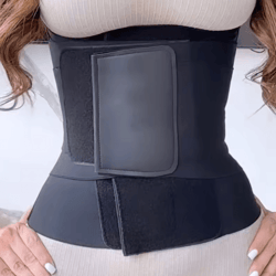 hourglass sauna sweat waist trainer belt – sticky compression shapewear for tummy control