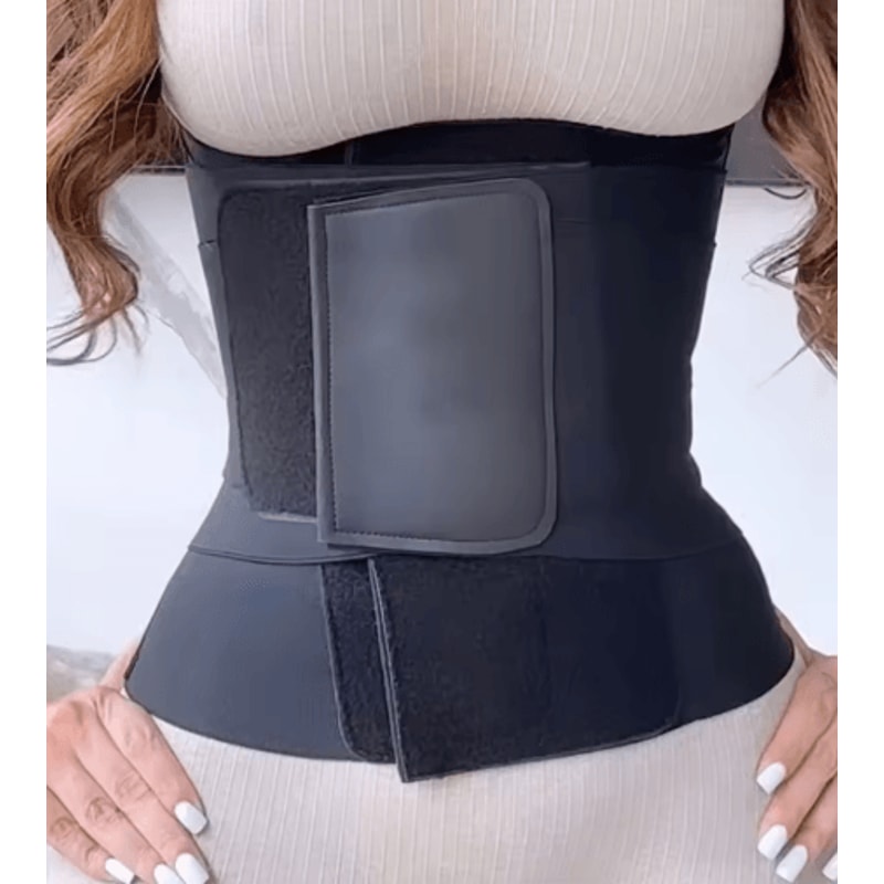 Hourglass Sauna Sweat Waist Trainer Belt Sticky Compression Shapewear For Tummy Control 0