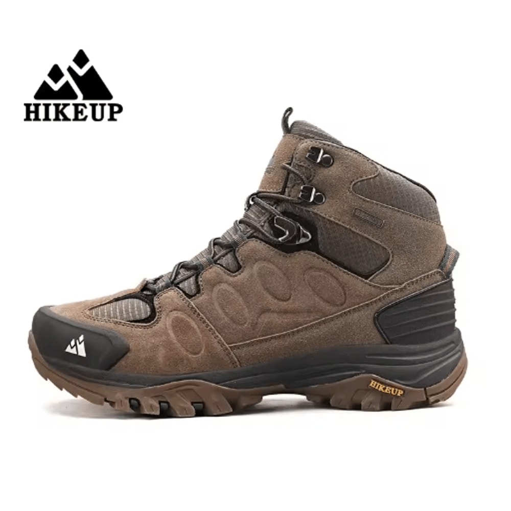 Mens HighTop Hiking Boots NonSlip Suede Winter Trekking Shoes 2