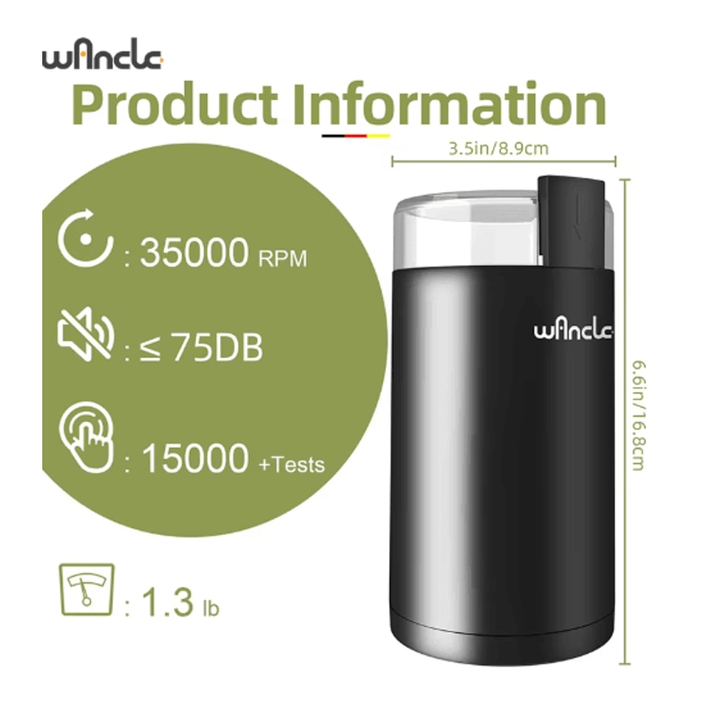 200W HighPower Coffee Grinder Multifunction Electric Bean Spice Grinder 3