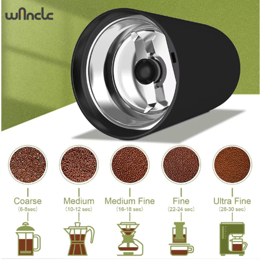 200W HighPower Coffee Grinder Multifunction Electric Bean Spice Grinder 5