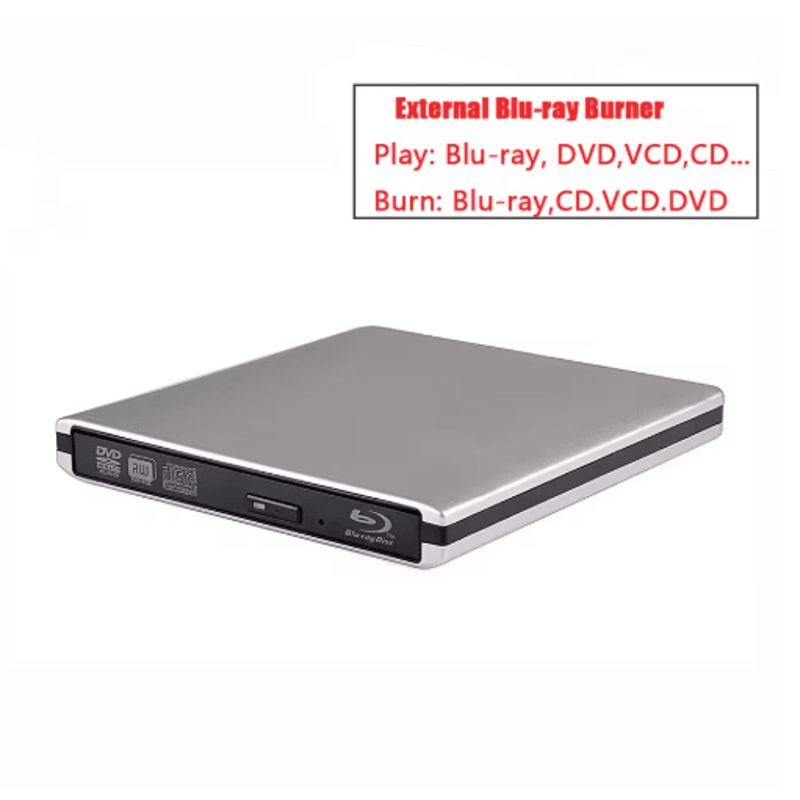 External USB 30 Bluray Drive 3D BDDVD Burner Optical Disc Reader 1