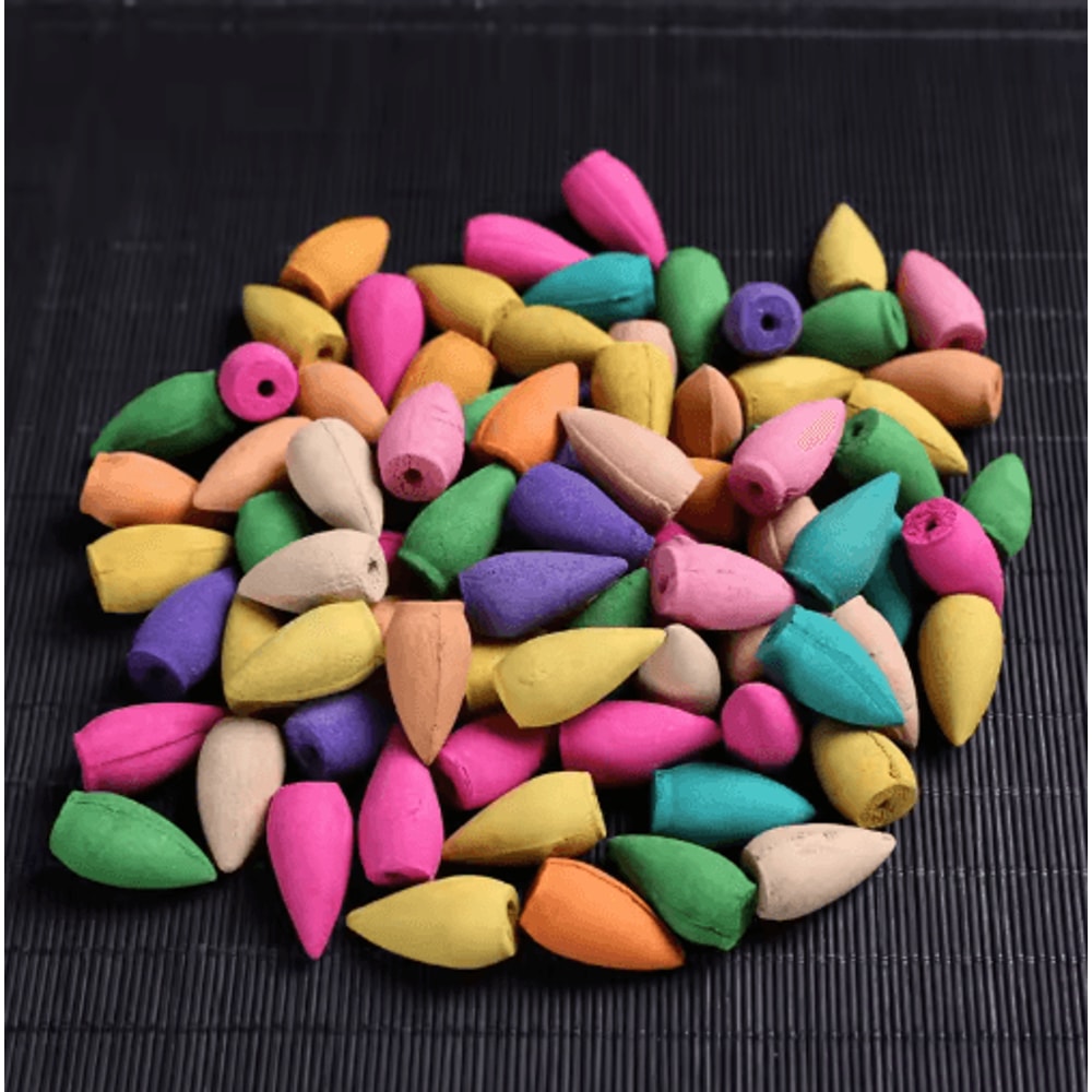 Backflow Incense Burner Waterfall Aromatherapy Holder With Incense Cones Set 3