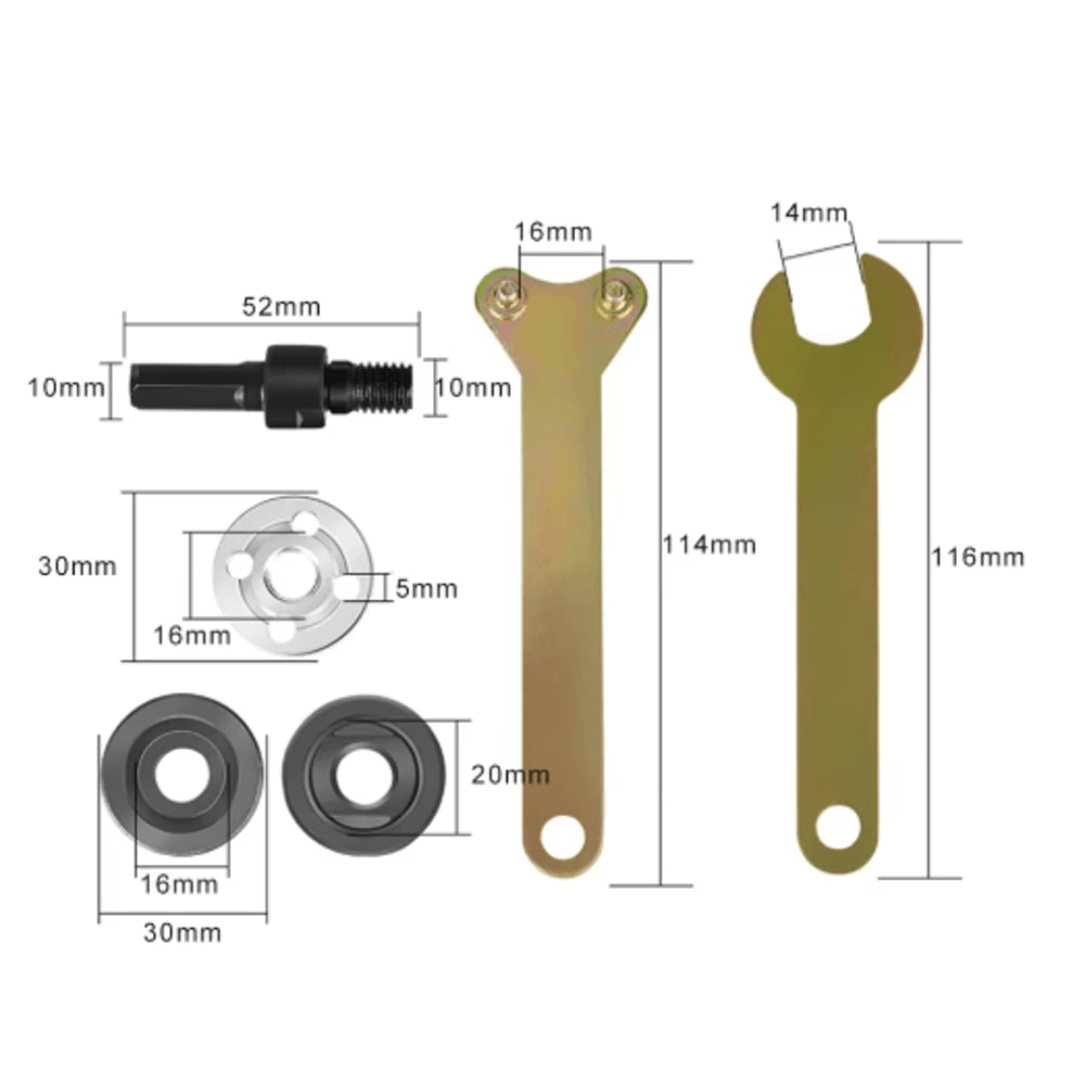 10mm Drill To Angle Grinder Adapter Kit Metal Cutting Polishing Conversion Tool 3