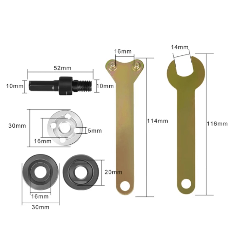 10mm Drill To Angle Grinder Adapter Kit Metal Cutting Polishing Conversion Tool 3
