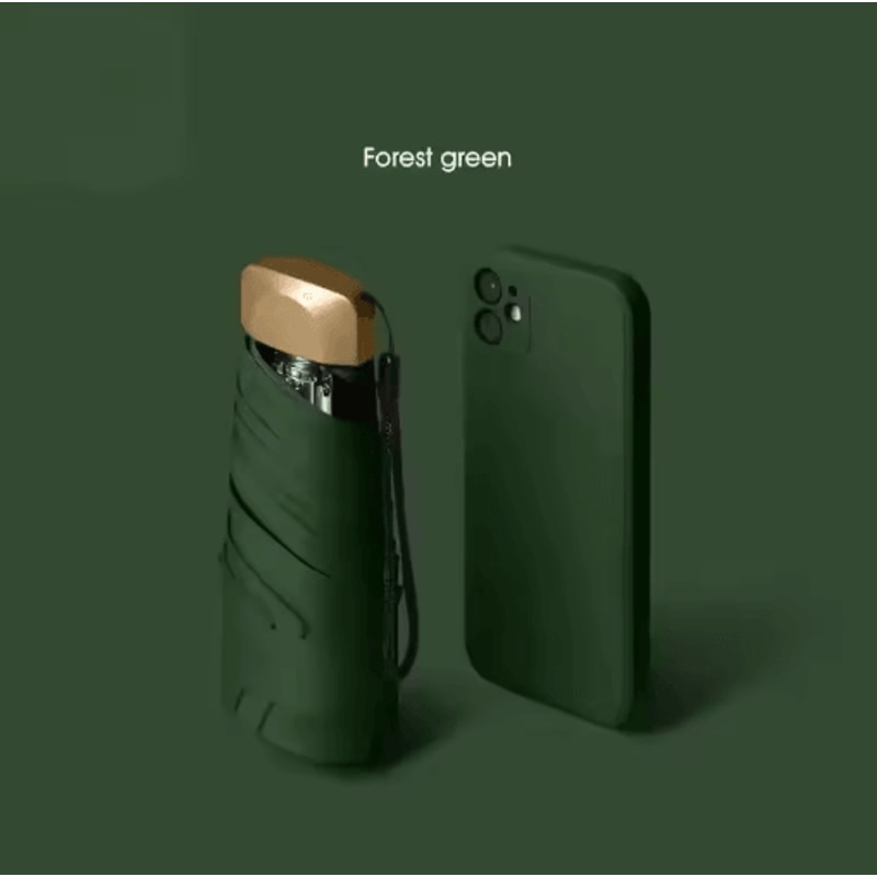 Mini Capsule Pocket Umbrella UltraLight UV Protection Folding Rain Umbrella 7