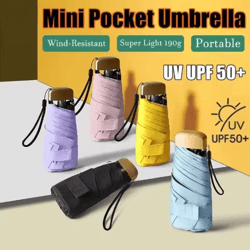 mini capsule pocket umbrella – ultra-light uv protection folding rain umbrella