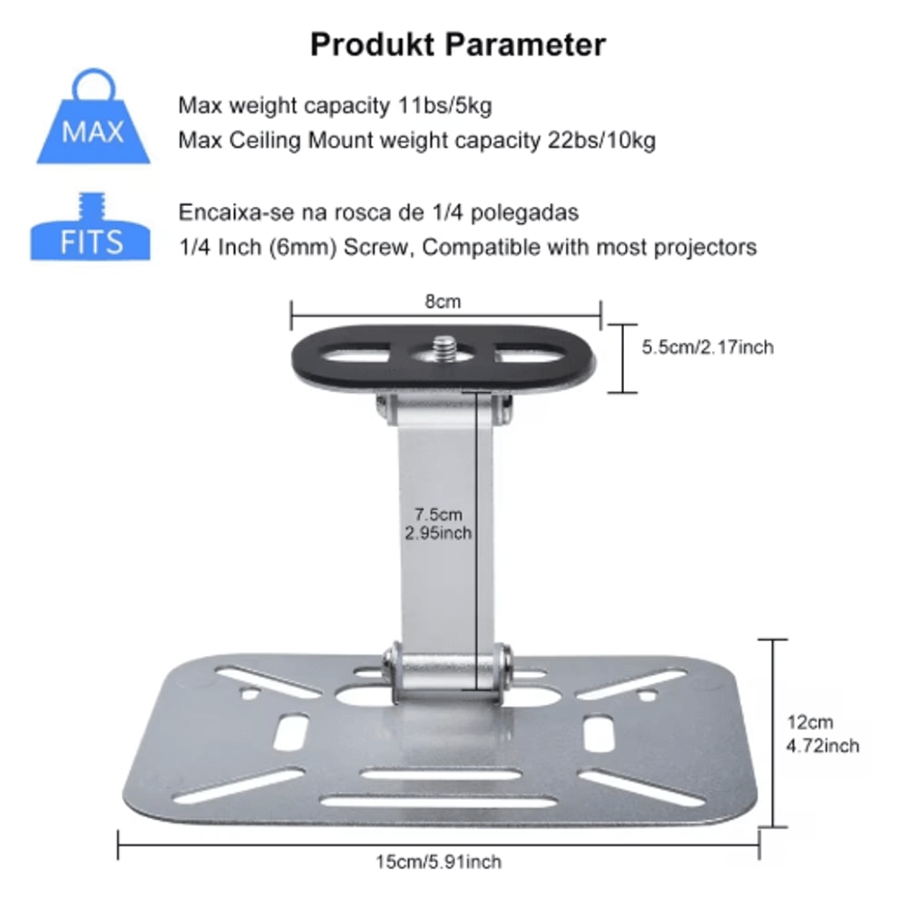 Universal Adjustable Projector Stand Wall Mount Bracket For Home And Office 1