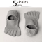 5 Pairs Invisible Toe Socks Breathable Cotton Five Finger NoShow Socks 3