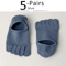 5 Pairs Invisible Toe Socks Breathable Cotton Five Finger NoShow Socks 4
