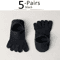 5 Pairs Invisible Toe Socks Breathable Cotton Five Finger NoShow Socks 5
