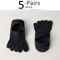 5 Pairs Invisible Toe Socks Breathable Cotton Five Finger NoShow Socks 5