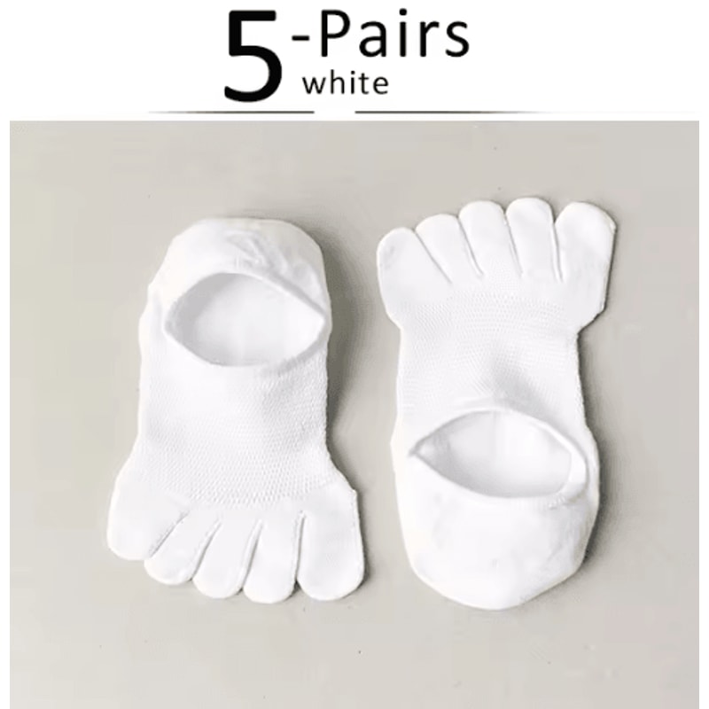 5 Pairs Invisible Toe Socks Breathable Cotton Five Finger NoShow Socks 6