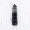 Natural Fluorite Crystal Wand Colorful Striped Healing Quartz Point 47CM 2
