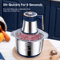 5L Electric Meat Grinder Food Processor Stainless Steel Multifunction Chopper 6