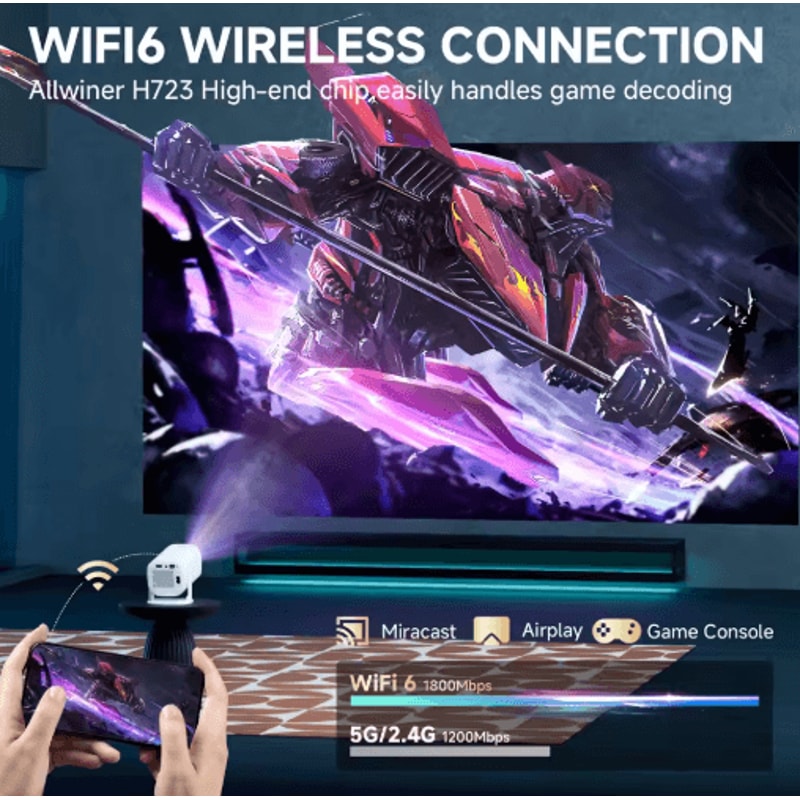 P30PRO Mini Smart Projector 4K Supported WiFi 6 Portable Home Theater 3