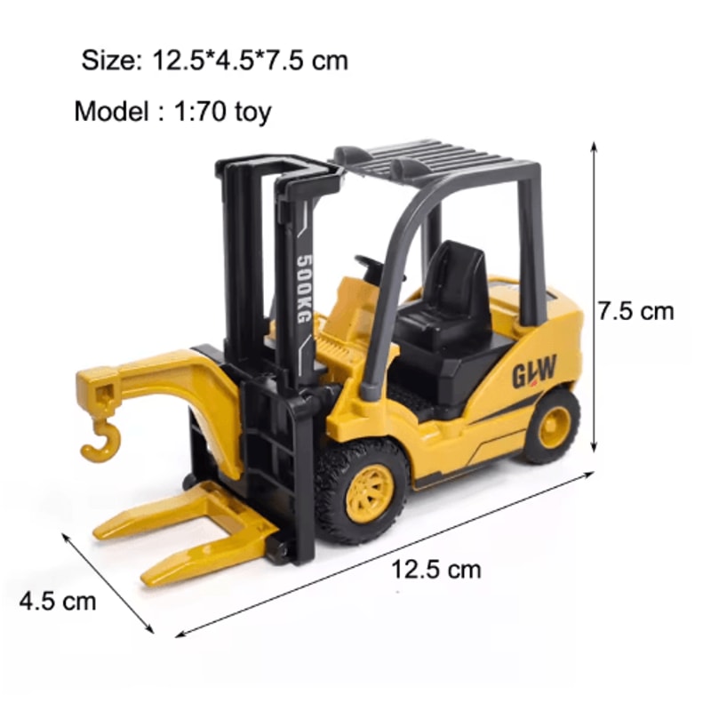 Diecast Construction Vehicle Toy Set Alloy Tractor Excavator Crane Trucks For Kids 1