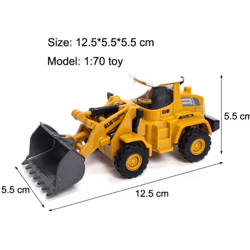 diecast construction vehicle toy set – alloy tractor, excavator & crane trucks for kids