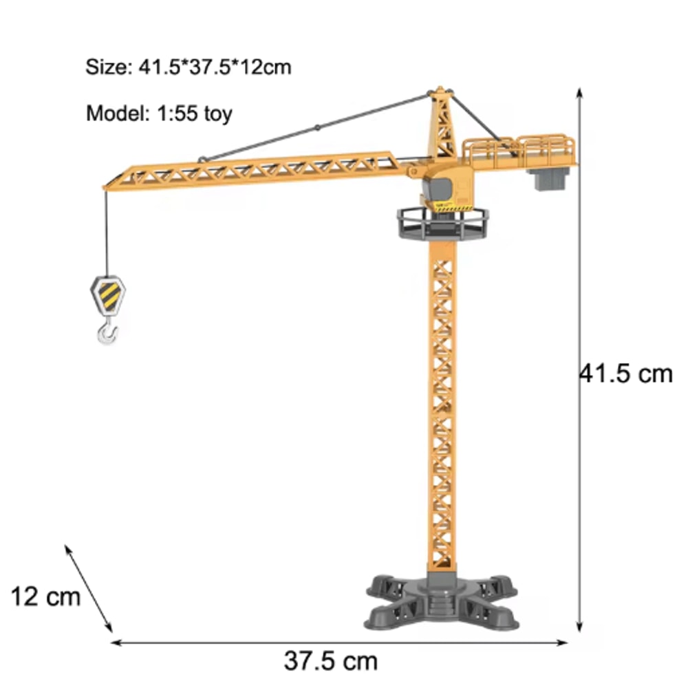 Diecast Construction Vehicle Toy Set Alloy Tractor Excavator Crane Trucks For Kids 3