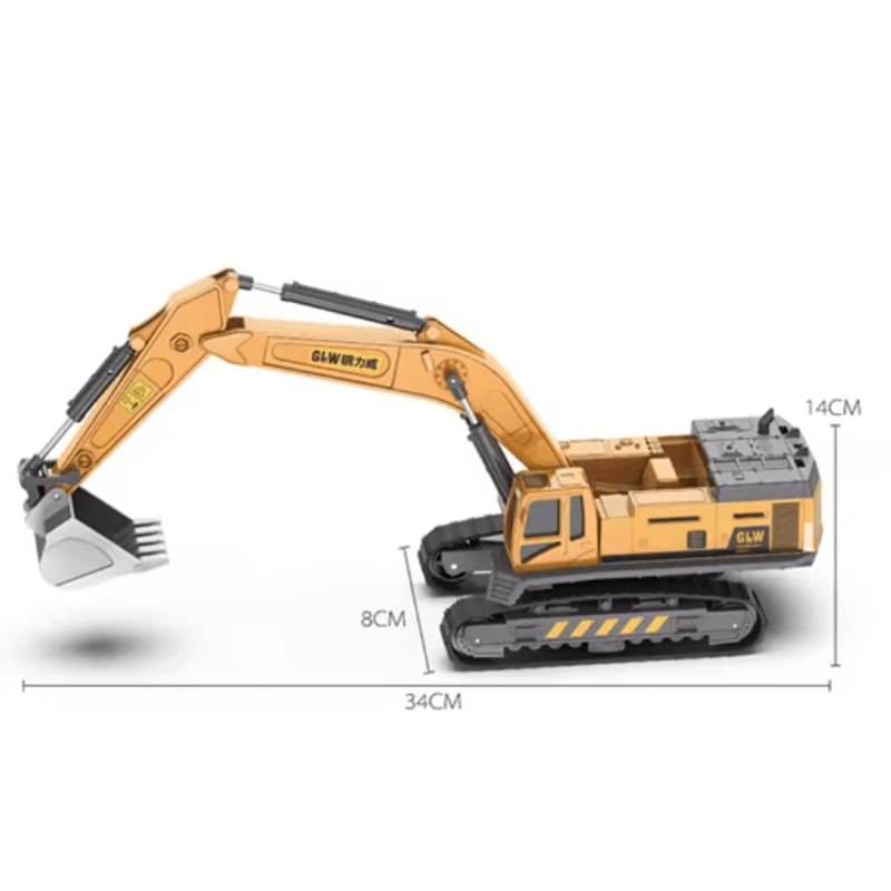 Diecast Construction Vehicle Toy Set Alloy Tractor Excavator Crane Trucks For Kids 4