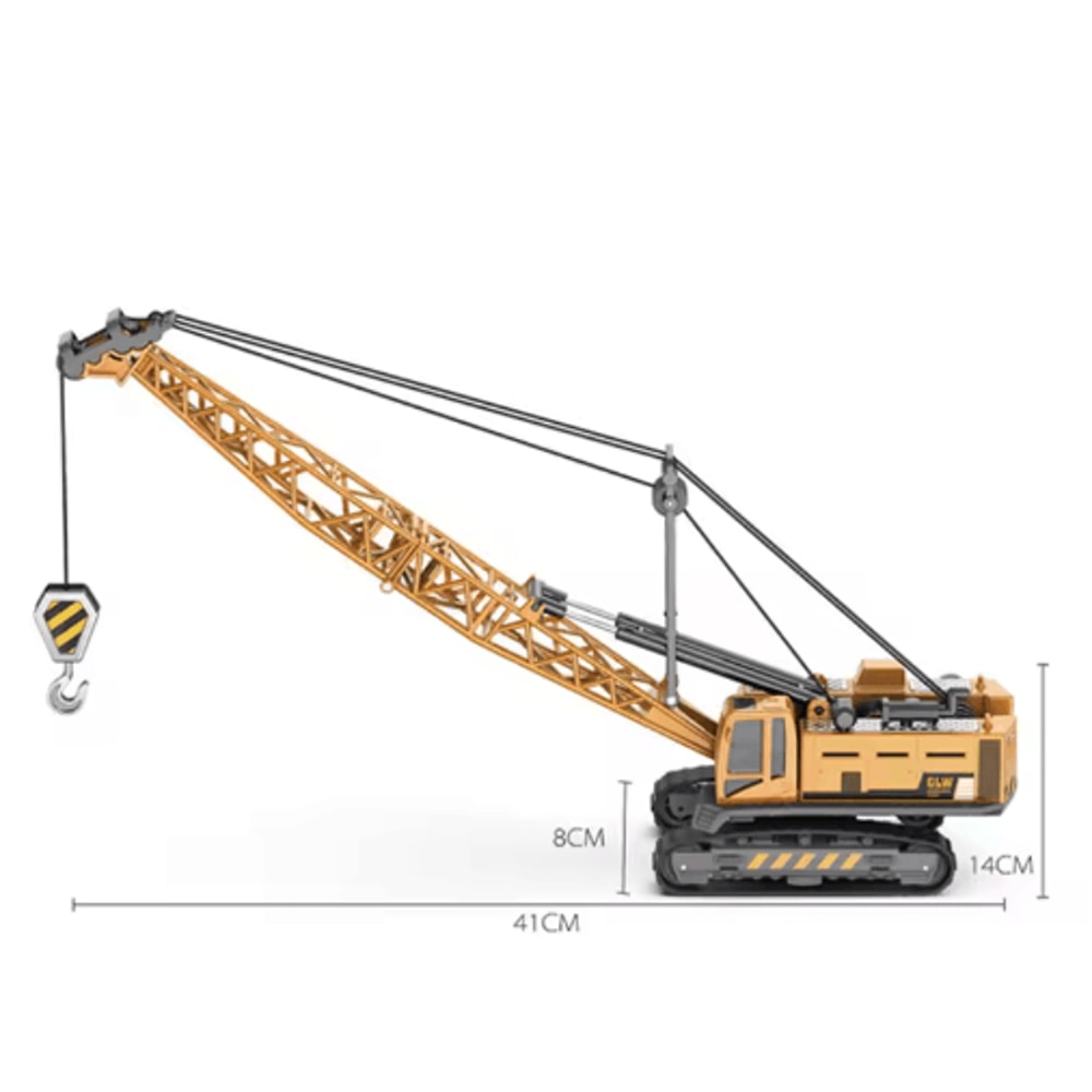 Diecast Construction Vehicle Toy Set Alloy Tractor Excavator Crane Trucks For Kids 5