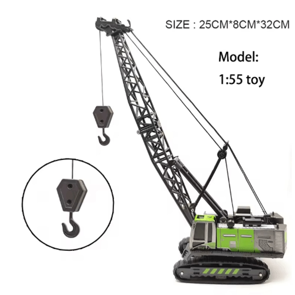 Diecast Construction Vehicle Toy Set Alloy Tractor Excavator Crane Trucks For Kids 6