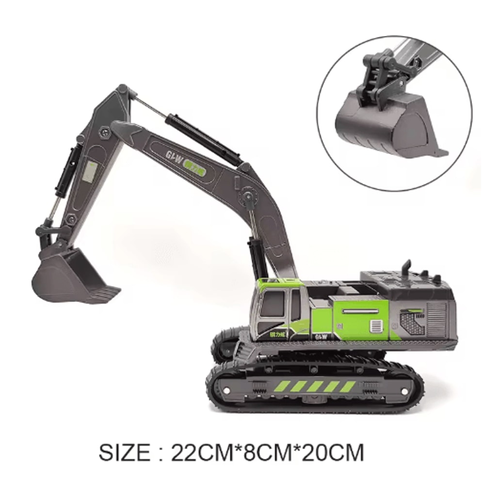 Diecast Construction Vehicle Toy Set Alloy Tractor Excavator Crane Trucks For Kids 7