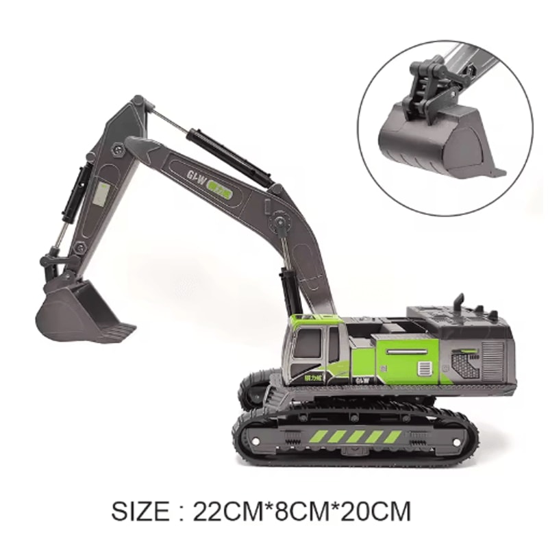 Diecast Construction Vehicle Toy Set Alloy Tractor Excavator Crane Trucks For Kids 7