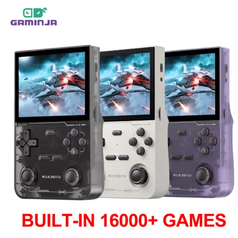 GAMINJA K36 Handheld Game Console 35 IPS Screen With 64GB Classic Games 0