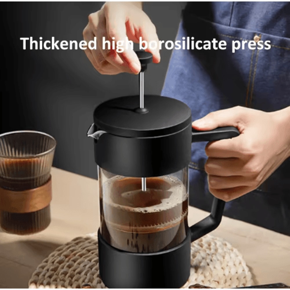 Borosilicate Glass French Press Coffee Maker 3506001000ML Manual Coffee Tea Brewer 8