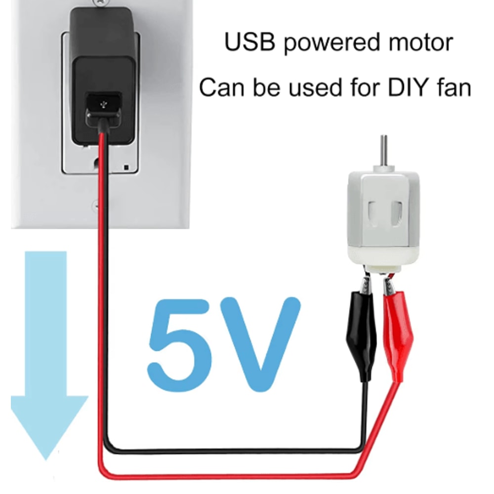 Alligator Clip To USB Cable Copper Test Lead Power Supply Connector TypeA Male 3