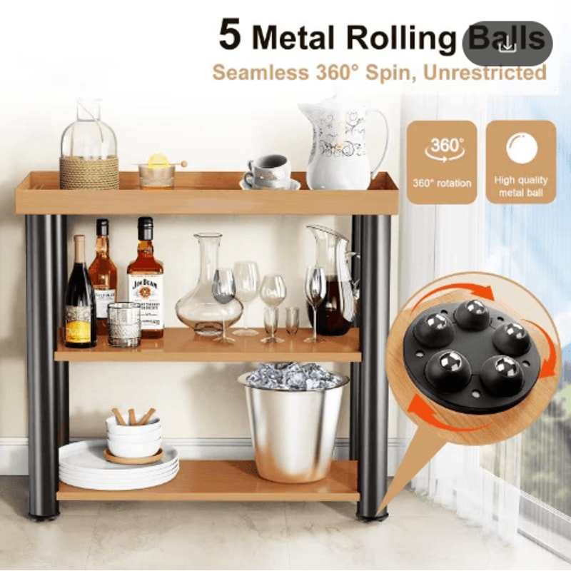 4PCS Adjustable Furniture Riser With Wheels Movable HeavyDuty Appliance Sofa Lifter Pads 5
