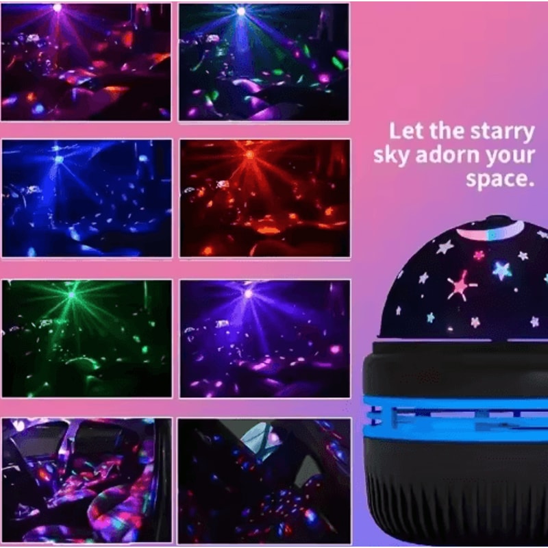 LED Galaxy Star Projector Light MultiColor Night Lamp With Remote Control 5