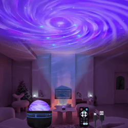 led galaxy star projector light – multi-color night lamp with remote control