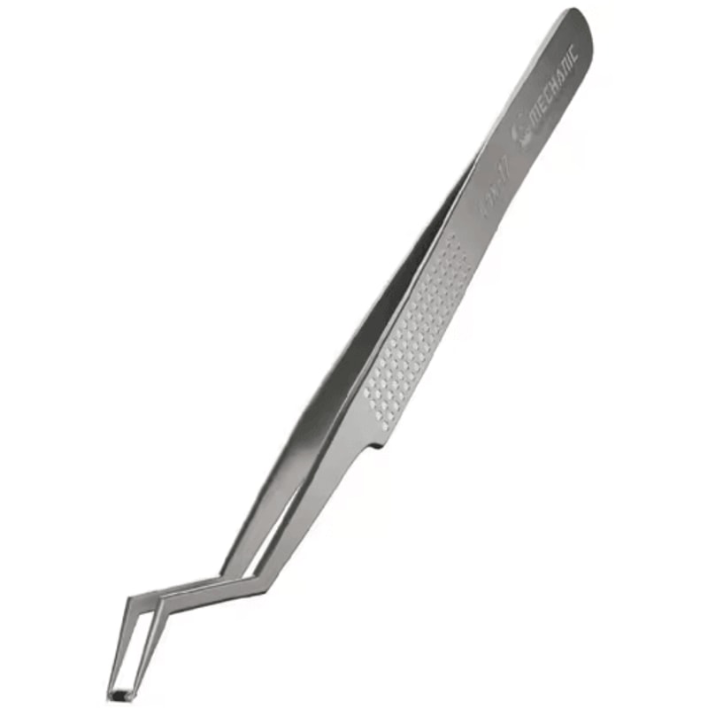 Aax17 Precision Soldering Tweezers AntiSlip Steel Tweezers For Electronics Work 1