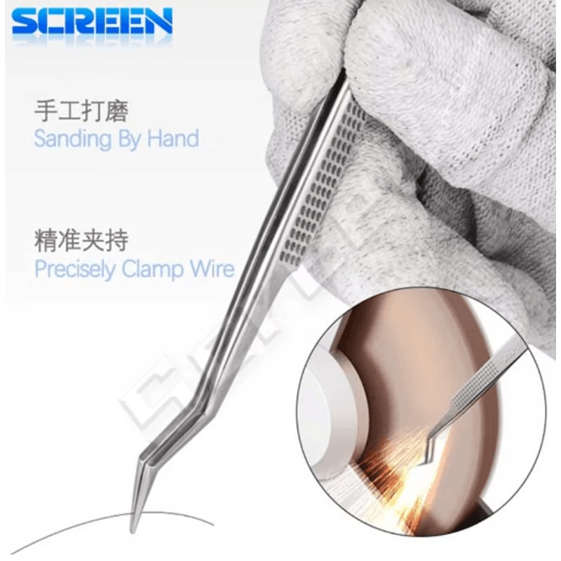 Aax17 Precision Soldering Tweezers AntiSlip Steel Tweezers For Electronics Work 5