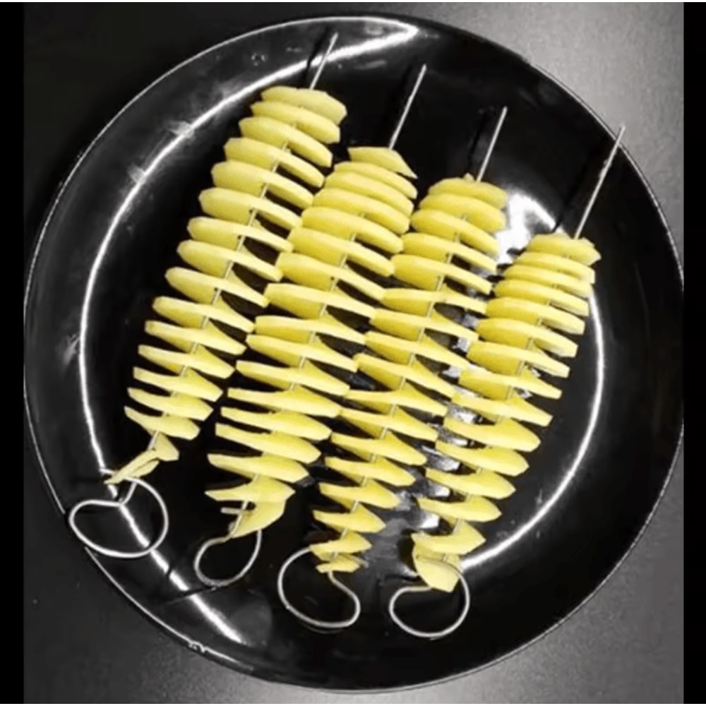 Whirlwind Potato Spiral Cutter Tornado Potato Maker Vegetable Spiral Slicer Tool 5