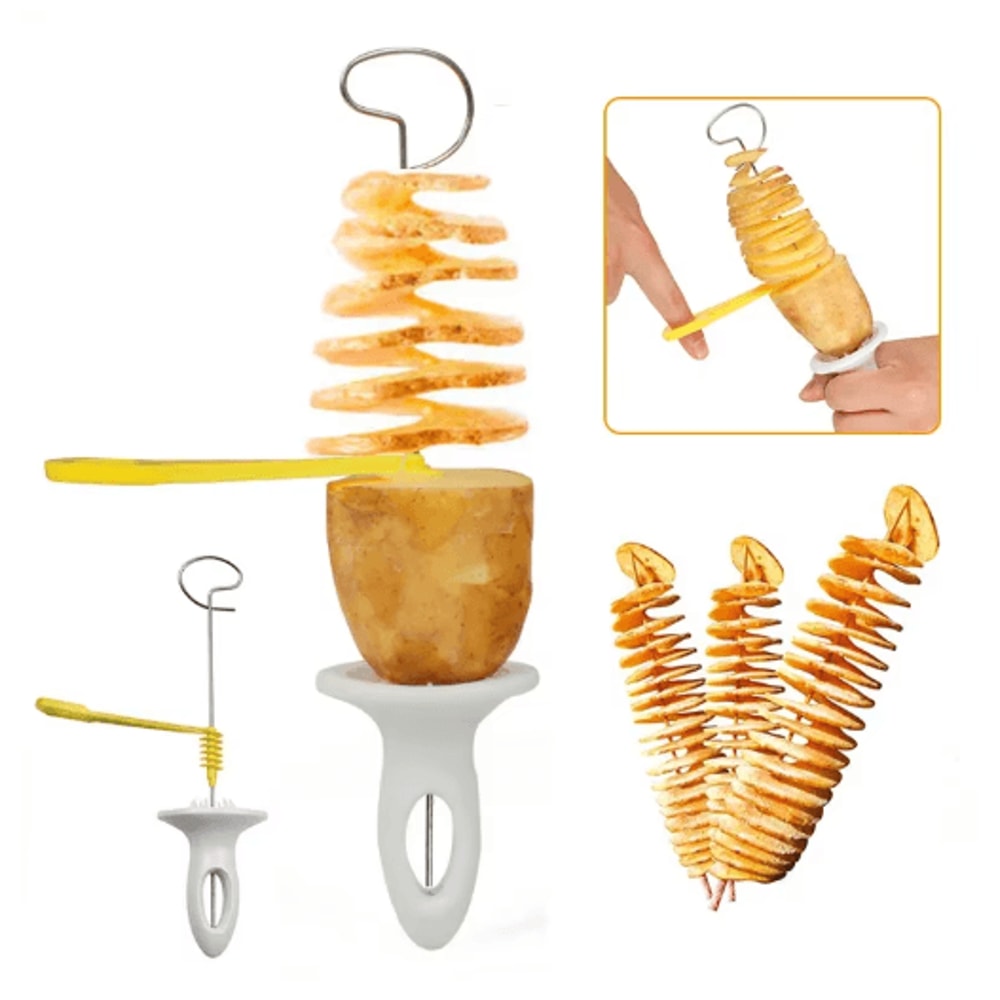 Whirlwind Potato Spiral Cutter Tornado Potato Maker Vegetable Spiral Slicer Tool 0