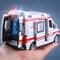 Diecast Emergency Vehicle Toy Set Sound And Light Police Ambulance Fire Truck Models 0