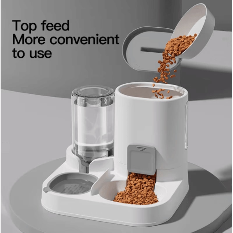 Automatic Cat Water Dispenser Gravity Pet Feeder Spill Proof Large Capacity Design 12